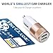 Car Charger, ShuoGe® 2.1A/24W 2-Port Smart USB Quick Charge Car Charger (Golden)