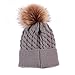 Amiley Toddler Baby Hat Fur Knitted Wool Beanie Warm Cap Hats with Pom Pom