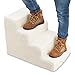 Best Pet Supplies Dog Stairs & Steps - CertiPur-US Made in USA Foam Steps for Small Dogs & Cats, Non-Slip Indoor Balanced Pet Step Support, Dog Ramp, No Assembly, Lambswool, 4-Step (18-inch Height)