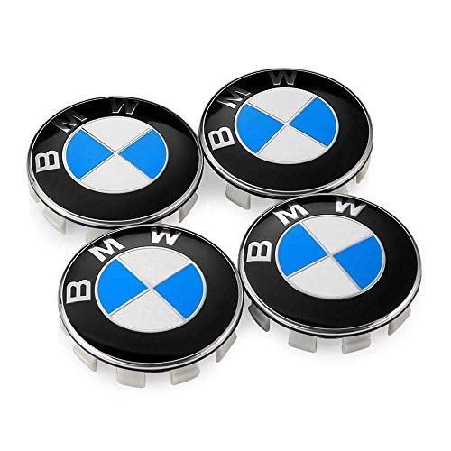 Set Of 4 Genuine BMW Wheel Center Caps - 68mm With Emblems For Most Models