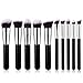 Natural Glamor 10 Piece Professional Kabuki Makeup Brush Set w/ Wooden Handle