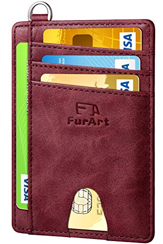 FurArt Slim Minimalist Wallet, Front Pocket Wallets, RFID Blocking, Credit Card Holder with Disassembly D-Shackle - Thumbnail 7