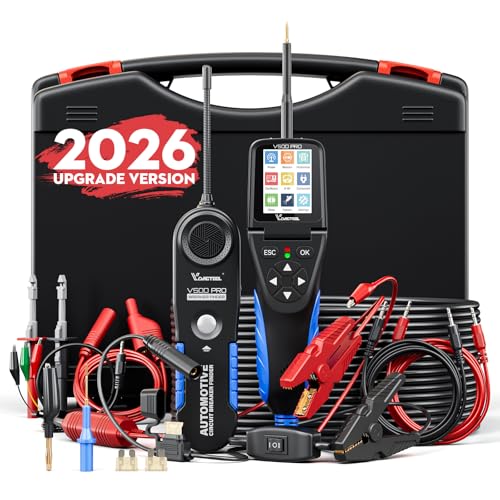 VDIAGTOOL V500 Pro Stromkreistester kfz, 9-30V Elektrik Leitungssuchgerät, Kabelbruch Suchgerät Öffnungs Kurzschlussfinder, Auto AC/DC Oszilloskop Multimeter Du