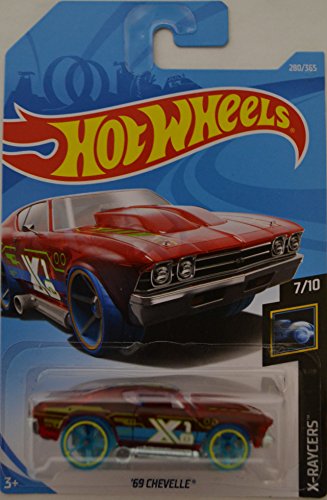 Colored 69 Chevelle Hot Wheels HW 'X-Raycers' Series 1:64 Scale Collectible Die Cast Model Car #7/10