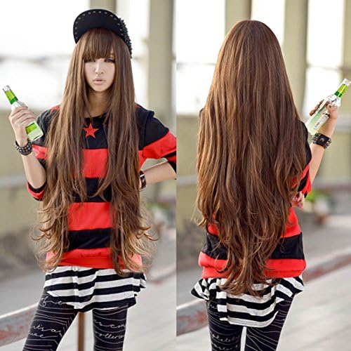 Long Brown Curly Wavy Hair Fashion Costume Party Very Stylish Design Use It Year Round,whether For Costume,fashion Or Just Fun