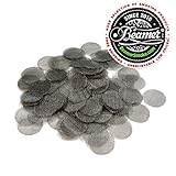 200 Beamer Premium Stainless Steel Screens. For Tobacco Pipes 0.750 (3/4th) Inch Size + Limited Edition Beamer Smoke Sticker