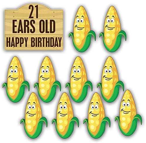 Birthday Yard Cards – ## Ears Old - Happy Birthday- Corn Birthday Pun (21 Ears Old)