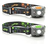 Headlamp Flashlight - CREE LED, Super Bright, Ultralight, Water Resistant, Durable, Adjustable - 168 Lumen Spotlight with Red Light - Best Head Lamp for camping, for running, and even for kids.