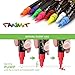 TANMIT Liquid Chalk Markers Fine Tip for Chalkboard, 8 Pack Pastel White Erasable & Washable Markers with Chisel Tip for Sewing, Kids, Art, Menu & Bistro Boards - Free Chalkboard Labels