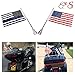 E-Most Motorcicle Flag and Flag Mount 6 x 9 Inch Thin Blue Line Flag with Flag Holder 1/2'' Flagpole Brackets Fit for Harley Honda Goldwing CB VTX CBR Suzuki Yamaha