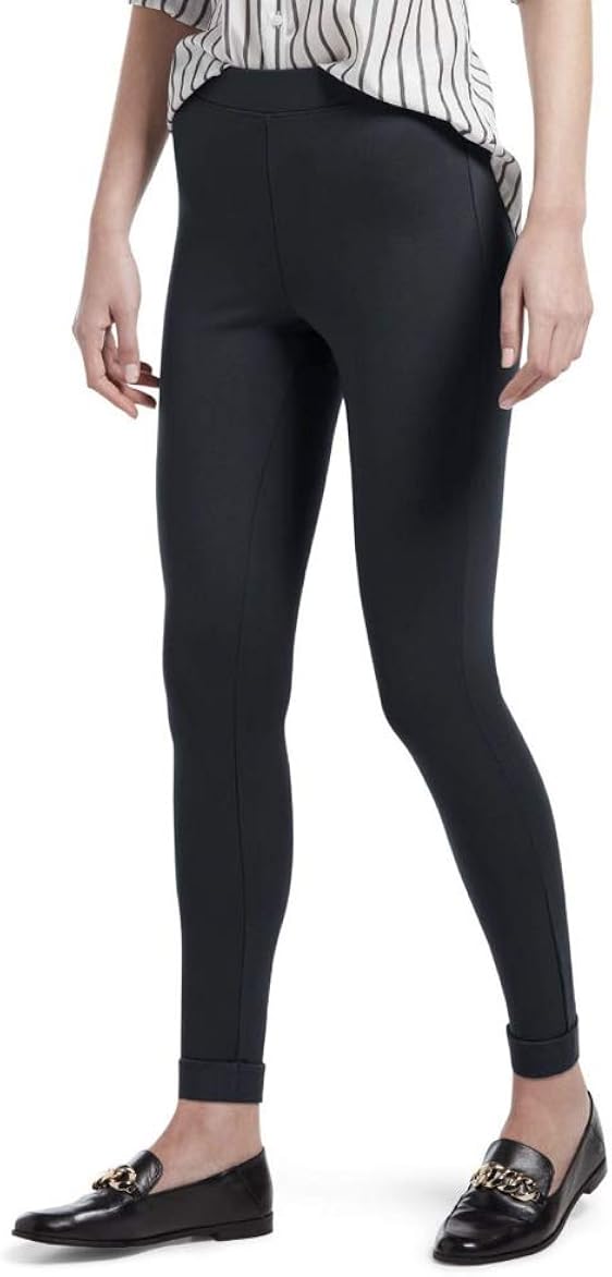 High Waisted Fleece Lined Ponte Pants Navy XS at Amazon Women’s