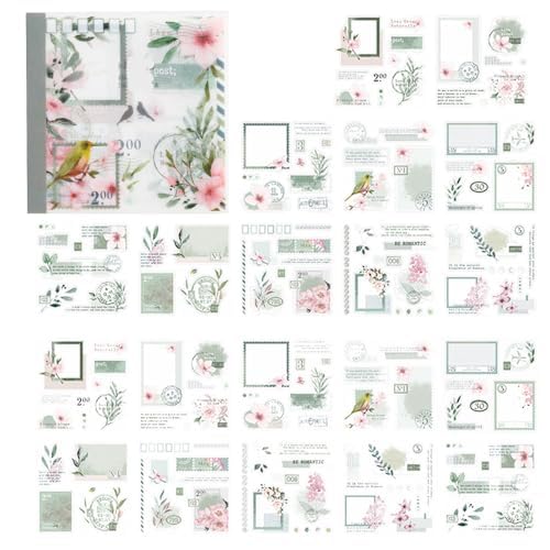 Alideco Vintage Scrapbook Stickers Set Retro People Flowers Sticker Book for Adults Sticker journaling Stickers for Scrapbooking Tweezer 20Sheets/160Pcs (chunfengxiyu)