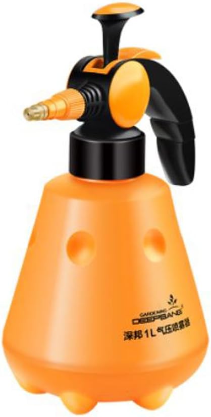 1 Liter PUMP PRESSURE WATER SPRAYERS Handheld Garden Sprayer Also Sprays Chemicals and Pesticides - Lawn Mister Bottle to Spray Weeds, Neem Oil for Plants and WASH CAR (organge) (orange)