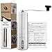 Brewsentials Premium Manual Coffee Grinder, Brushed Stainless Steel Personal Coffee Mill Adjustable Precision Conical Burr Brewing Essentials for Java Lovers