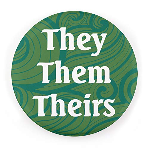Buttonsmith Pronoun Set 1.25" Button - Pack of 100 - Union Printed and Union Made - Made in the USA