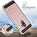 Galaxy S9 Case,Wollony Metallic Brushed Slim Hybrid Dual Layer Full Body Anti-Scratch Protective Case Heavy Duty Shock Absorption TPU Bumper Hard Cover for Samsung Galaxy S9 Phone - Rose Gold