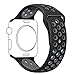 Ocydar Apple Watch Band 42mm, Soft Silicone Nike+ Sport Style Replacement iWatch Strap Band for Apple Watch Series 1 Series 2, Apple Watch Nike+, M/L Size - Black / Cool Gray