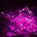 LXS Battery Operated Fairy Lights 10 Sets of 2M /20 LED,Amazingly Bright - Ultra-thin Flexible Easy to Wrap Silver Wire For Halloween Christmas Wedding Party,Fairy Light Effect(10PCS-Pink)