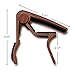 Guitar Picks Guitar Capo Acoustic Guitar Accessories Capo Key Clamp With Free 6 Pcs Guitar Picks and Black Leather Guitar Picks Holder (Wood Color)