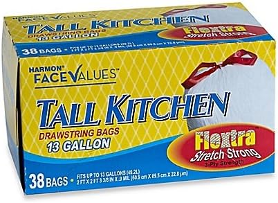 Harmon Face Values 38-Count 13 Gallon Tall Kitchen Drawstring Bags (1)