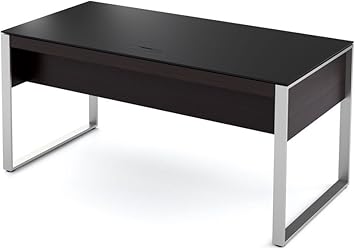 Amazon Com Bdi Sequel Executive Desk Espresso Stained Oak Furniture Decor