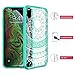 SmartLegend iPhone Xs Max Case, Girls Women Slim Anti-Slip Clear Hybrid Hard PC + TPU Bumper Mandala Floral Shockproof Full-Body Protective Phone Cover for iPhone Xs Max 6.5 Inch- Mint