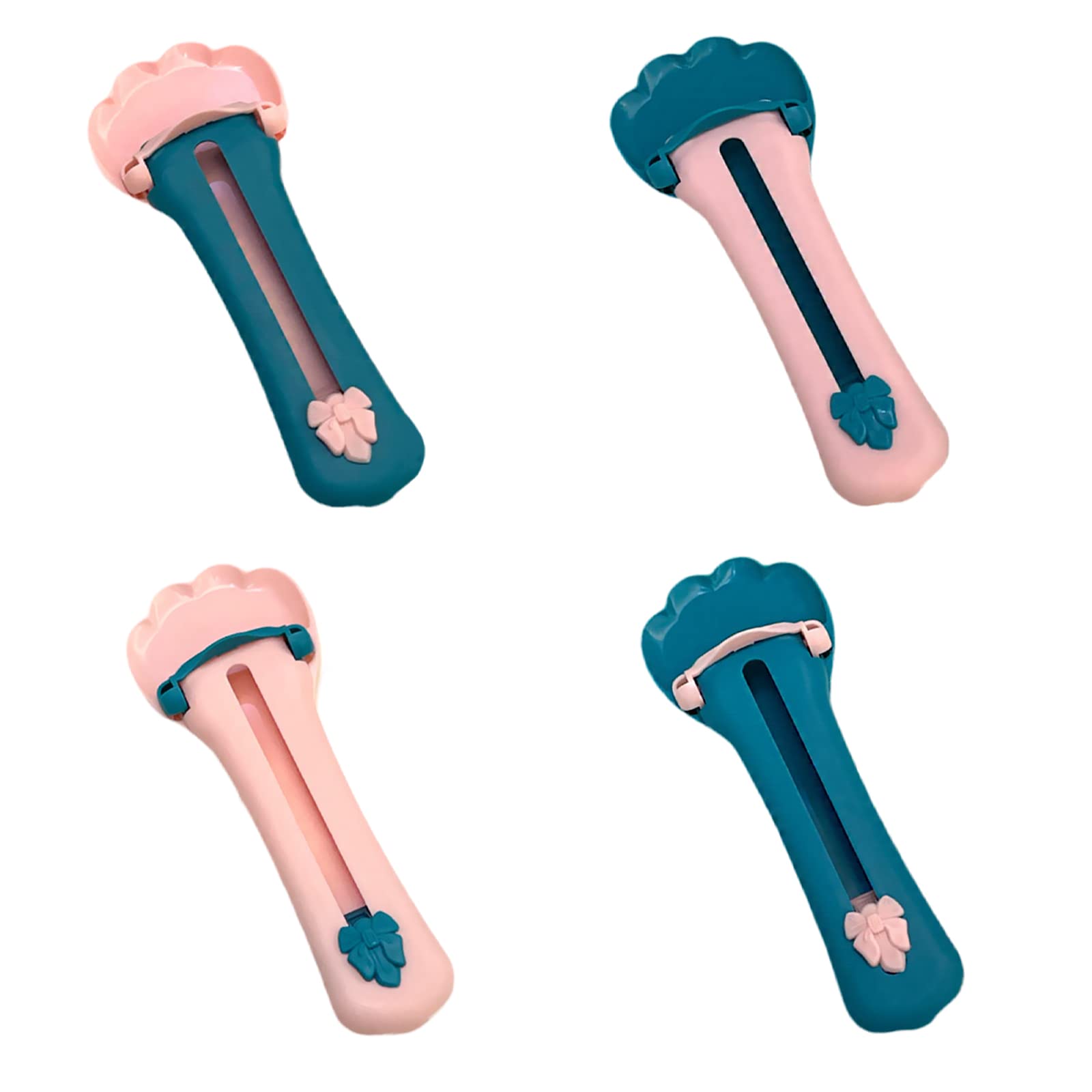 BestAlice 4 PCS Cat Claw Shaped Cat Strip Squeeze Spoon, Delectables Lickable Cat Treats Spoon for Lickable Wet Cat Treats Pet Liquid Snack Feeding