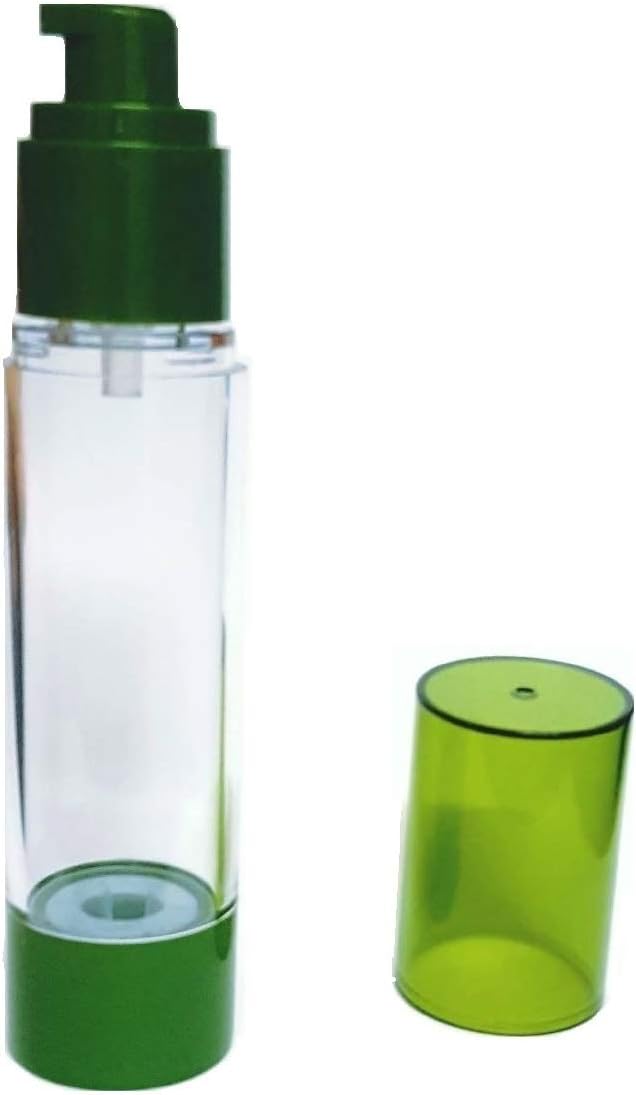 50ml Travel Empty Refillable Airless Lotion Pump Clear Cosmetic Lotion Bottle (1 Bottle)