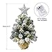 Tabletop Christmas Tree, MAOYUE Artificial Snow Christmas Tree, 20in Mini Christmas Tree with Battery Operated 8 Mode Lighted for Christmas Decorations, Home Decor, Office, Dining Table