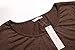 MiYang Women's Long Sleeve A-line Lace Stitching Trim Casual Dress L Brown