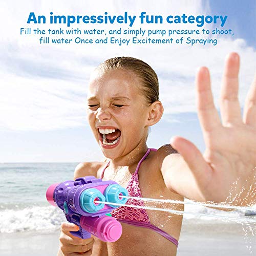 JUOIFIP 2 Pack Water Gun Super Water Blaster 2 Nozzles 1200cc High Capacity Pistol Squirt Gun Shoots 30-35 Ft Long Range Party Favor Summer Toys Swimming Pool Beach Sand Water Fight Toy Gun