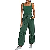 Cicy Bell Womens Summer Sleeveless Jumpsuits Casual Jogger Pants Long Rompers Workout One Piece Outfits with Pockets