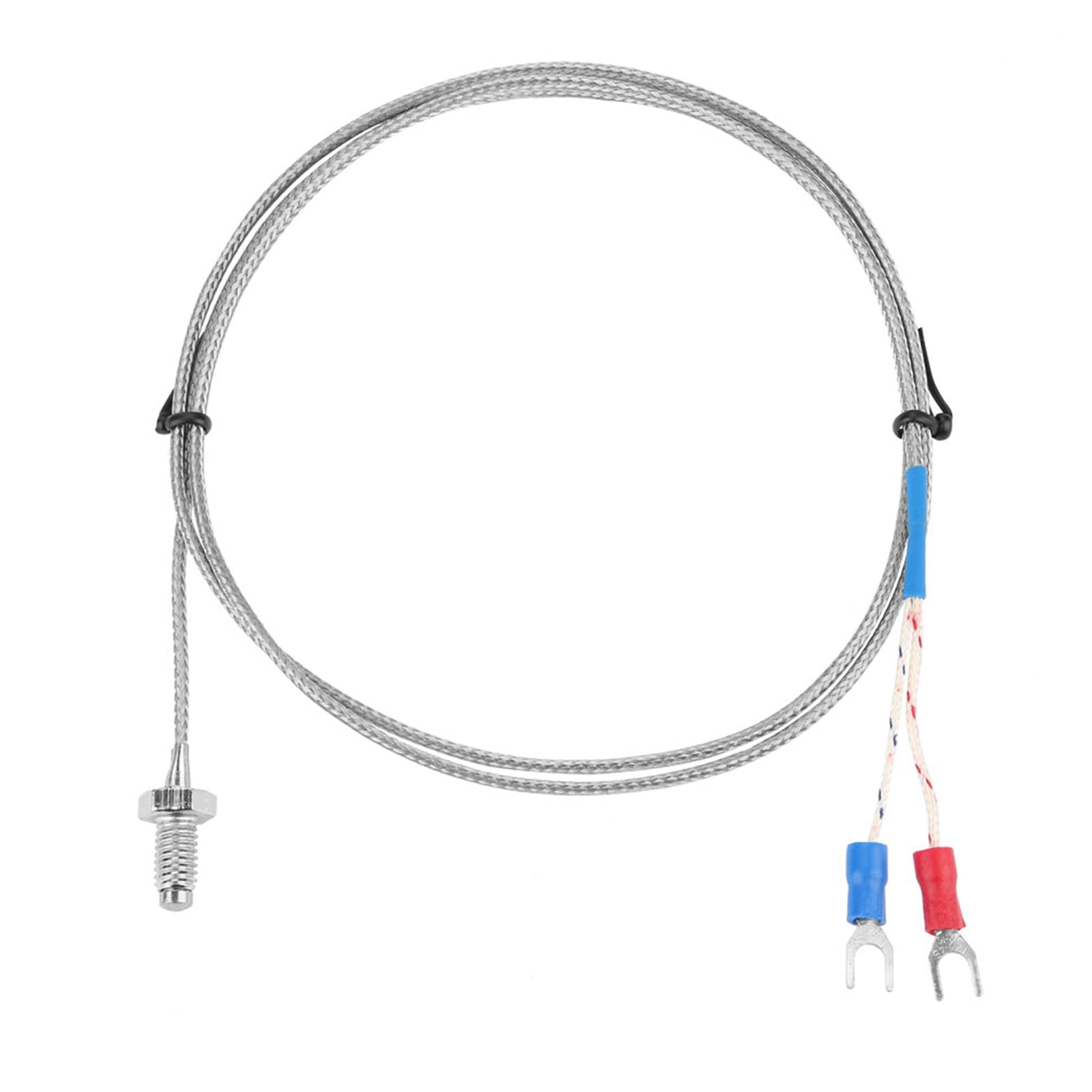 Keenso K Type Thermocouple, M6 Screw Fine Thread 0-400°C K-type Thermocouple Sensor Wire