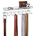 InterDesign Classico Wall Mount Closet Organizer - Storage Rack with Shelf for Ties, Belts or Wallets, Chrome