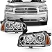 AKKON - Fits 2006-2010 Dodge Charger [Halogen Style] Chrome Headlamp Left+Ritght Pair Headlights Replacement