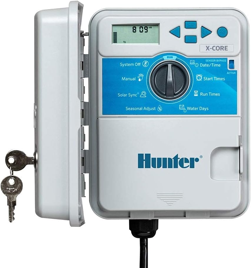 Hunter Sprinkler XC800 X-Core 8-Station Outdoor Controller Timer XC-800 8 Zone : Automatic Lawn Underground Sprinkler Systems : Garden & Outdoor
