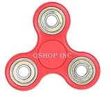 Krazy Spinner Hand Spinner Toy Stress Reducer Ultra Durable High Speed Ceramic Bearing Finger Toy Guarantee 1+min Spin Time Perfect for ADD ADHD Anxiety Autism Stress Relief-Steel Bearing(LuckyRed)