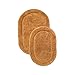 Superior Non-Slip 2 Piece Bath Rug Set, Ultra Plush, Soft and Absorbent 100% Combed Cotton Pile - Traditional Oval Bath Mat Set, Rust