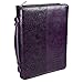 Christian Art Gifts Women's Fashion Bible Cover Faith Hebrews 11:1, Purple Paisley Faux Leather, Large