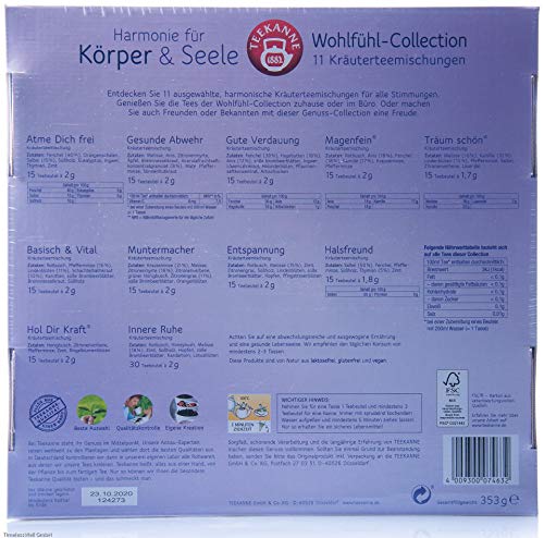 Teekanne Wohlf?hl-Collection Box, 180 Teebeutel in 11 Sorten, 356 g – Bild 5