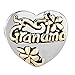 LovelyJewelry Grandma Family Charm Heart Floral Beads For Bracelet (Grandma 1)