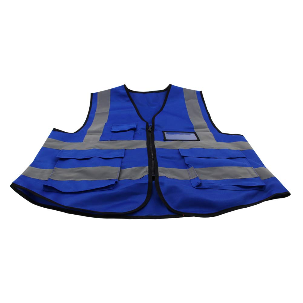 Othmro Safety Vest High Visibility Dark Blue 120G warp Knitted Fabric Safety Vests for Men and Women 1pcs