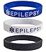 Max Petals - Epilepsy Medical Alert ID Silicone Bracelet Wristbands - 3 Pack