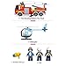 Sluban M38-B0627 Firefighting Series Blocks Vehicle Bricks Toy Helicopter (394 Piece), Elevating Platform Fire Truck and Plane