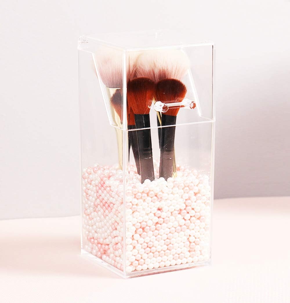 Porte-pinceaux Maquillage En Cristal - Organisateur Bureau Déco - 9x11cm - Argenté