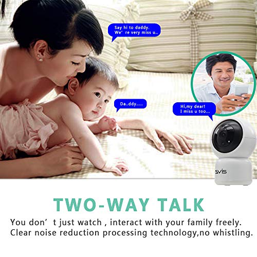 WiFi Security Camera 720P, PT Auto Tracking, Wireless HD, Motion and Sound Detection Cloud Storage, Surveillance CCTV IP Network Cam Systems