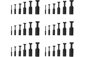 ROZESAZZ zjxed 36 Pcs Push-to-Connect Fittings, Cap Style Pneumatic Blanking Plugs, Fittings for 1/8 5/32 1/4 5/16 3/8 1/2 Inner Dia Tube