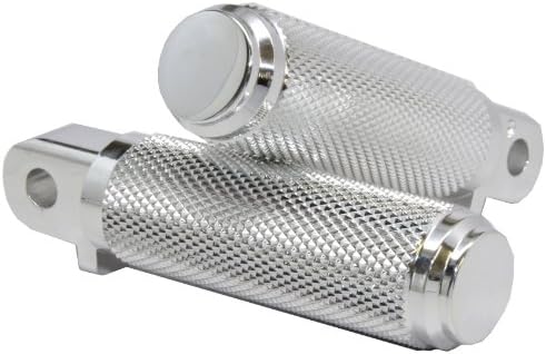 Speed Dealer Chrome Plated Billet Aluminum Knurled Rider Pegs for Triumph Bonneville Motorcycles