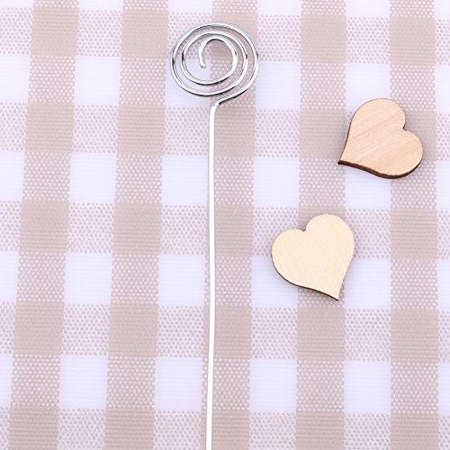 Dedoot Wood Base Wedding Table Name Number Holder, 20pcs Tree Branches Wedding Menu Seat Clip Wooden Photo Holder Wood with Wire Party Business Card Holder Decoration
