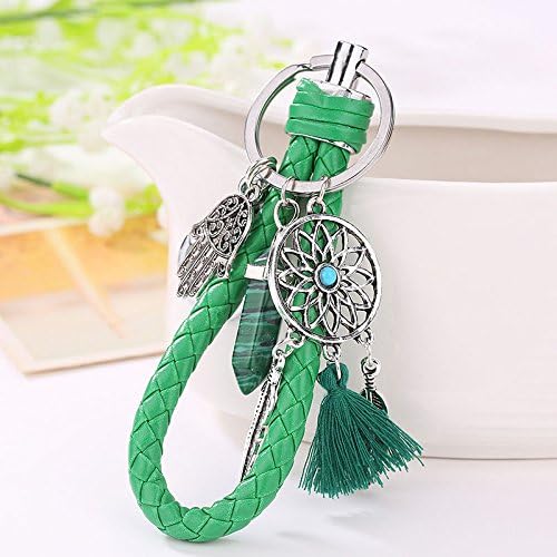 Green Dream Catcher Keyring Charm Pendant Purse Bag Key Ring Chain Car Keychain Gift